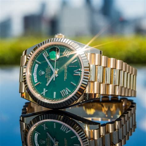 rolex oyster perpetual day-date 40 green dial price|Rolex Day-Date 40 228238.